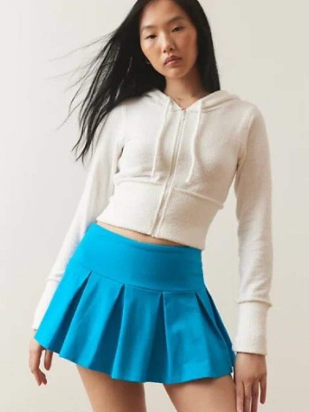 (UO-81) Urban Outfitters Out From Under Prep School Pleated Micro Mini Skort